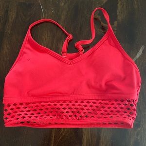 Pink Victoria secret sport bra red